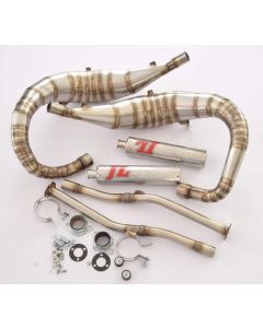 R MUFFLER CHROME YAMAHA TDR250 TDR NEW MOTOSPORT  EXHAUST SILENCER SET PAIR L